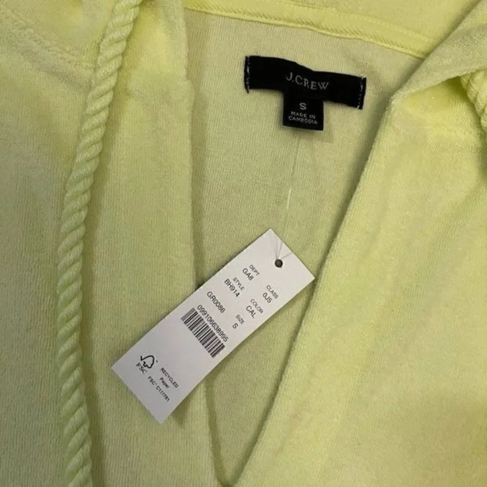 J. Crew Terry V-Neck Pullover Beach Hoodie